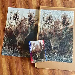 Beautiful Bear Hidden in Trees 1000 Piece Wood Puzzle